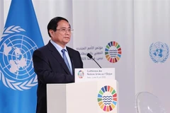 Le Premier ministre Pham Minh Chinh lors de la session plénière de la 3ᵉ Conférence des Nations unies sur l'Océan (UNOC3).